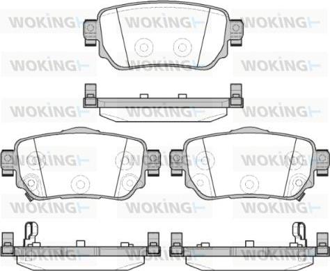 Woking P14823.02 - Тормозные колодки, дисковые, комплект autospares.lv