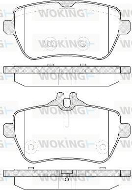 Woking P14353.00 - Тормозные колодки, дисковые, комплект autospares.lv