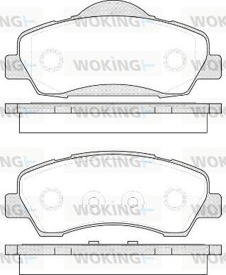 Woking P14303.00 - Тормозные колодки, дисковые, комплект autospares.lv