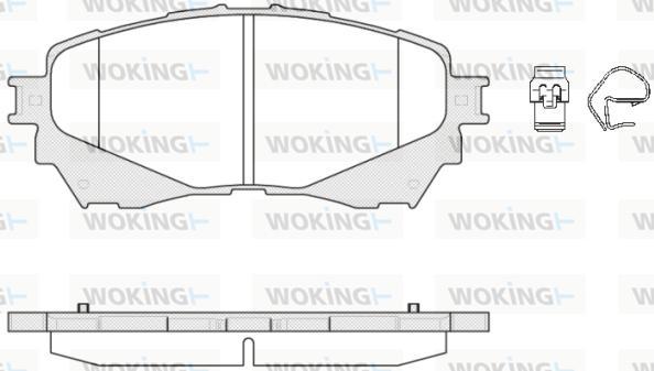 Woking P14383.04 - Тормозные колодки, дисковые, комплект autospares.lv