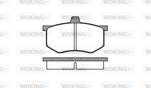 Woking P1433.00 - Тормозные колодки, дисковые, комплект autospares.lv