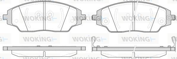 Woking P14373.02 - Тормозные колодки, дисковые, комплект autospares.lv