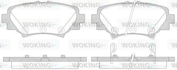 Woking P14703.02 - Тормозные колодки, дисковые, комплект autospares.lv