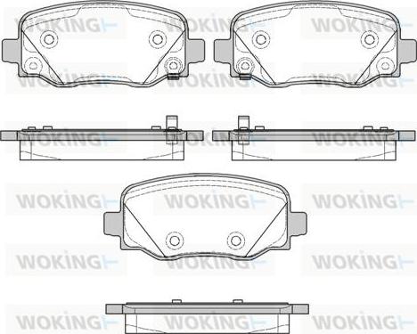 Woking P14783.02 - Тормозные колодки, дисковые, комплект autospares.lv