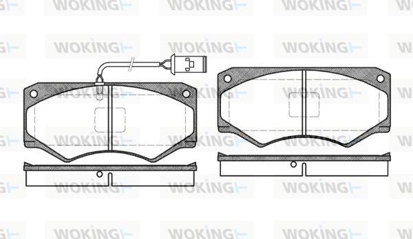 Woking P1473.52 - Тормозные колодки, дисковые, комплект autospares.lv