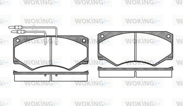 Woking P1473.04 - Тормозные колодки, дисковые, комплект autospares.lv