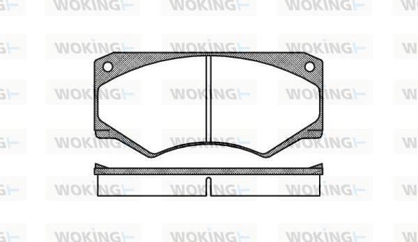 Woking P1473.00 - Тормозные колодки, дисковые, комплект autospares.lv