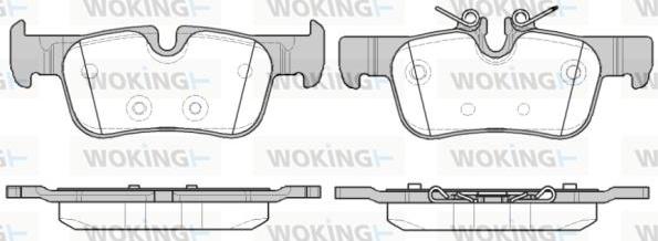 Woking P14733.00 - Тормозные колодки, дисковые, комплект autospares.lv