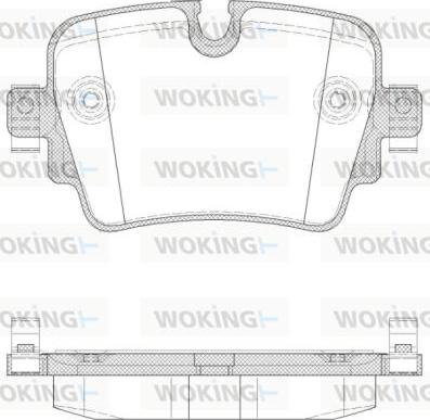 Woking P14723.00 - Тормозные колодки, дисковые, комплект autospares.lv