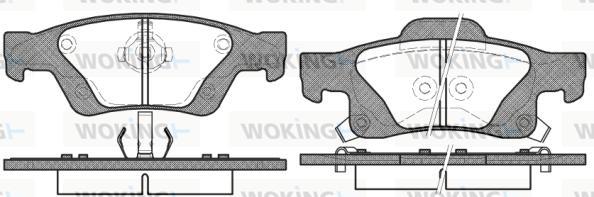 Woking P15463.02 - Тормозные колодки, дисковые, комплект autospares.lv