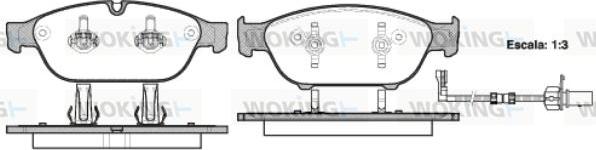 Woking P15413.02 - Тормозные колодки, дисковые, комплект autospares.lv