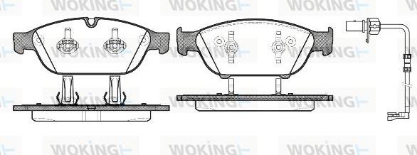 Woking P15413.12 - Тормозные колодки, дисковые, комплект autospares.lv