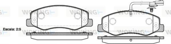 Woking P15423.01 - Тормозные колодки, дисковые, комплект autospares.lv