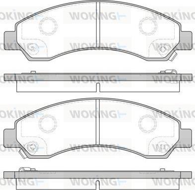 Woking P15563.04 - Тормозные колодки, дисковые, комплект autospares.lv