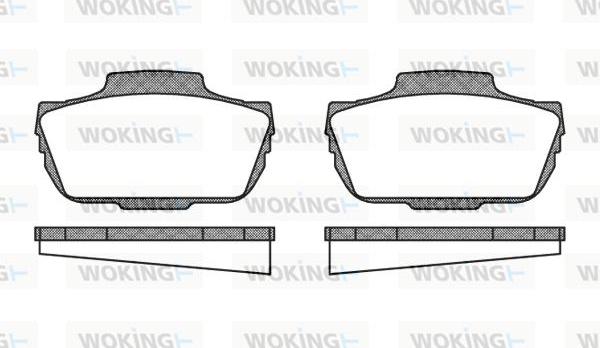 Woking P1553.00 - Тормозные колодки, дисковые, комплект autospares.lv