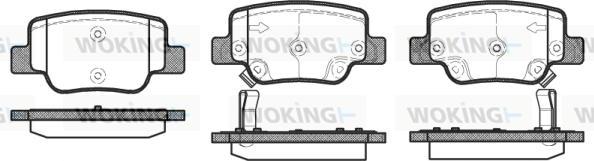 Woking P15523.02 - Тормозные колодки, дисковые, комплект autospares.lv