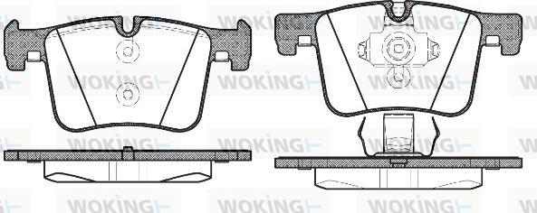 Woking P15573.00 - Тормозные колодки, дисковые, комплект autospares.lv