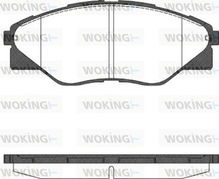 Woking P15663.00 - Тормозные колодки, дисковые, комплект autospares.lv