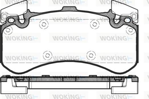 Woking P15633.00 - Тормозные колодки, дисковые, комплект autospares.lv