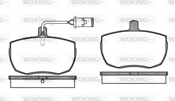 Woking P1563.22 - Тормозные колодки, дисковые, комплект autospares.lv