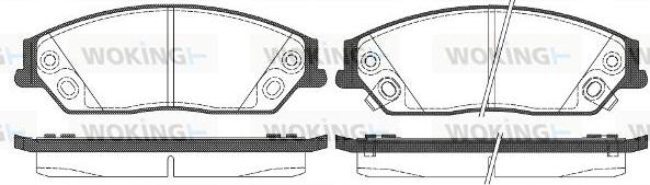 Woking P15673.02 - Тормозные колодки, дисковые, комплект autospares.lv