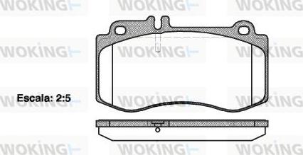 Woking P15063.00 - Тормозные колодки, дисковые, комплект autospares.lv