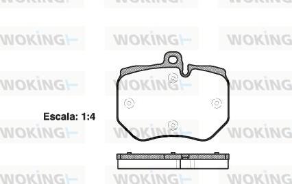 Woking P15003.00 - Тормозные колодки, дисковые, комплект autospares.lv