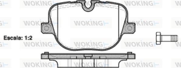 Woking P15083.00 - Тормозные колодки, дисковые, комплект autospares.lv