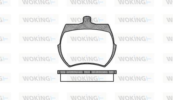 Woking P1503.00 - Тормозные колодки, дисковые, комплект autospares.lv