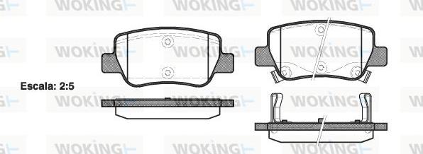 Woking P15033.02 - Тормозные колодки, дисковые, комплект autospares.lv
