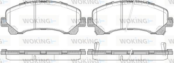 Woking P15073.00 - Тормозные колодки, дисковые, комплект autospares.lv