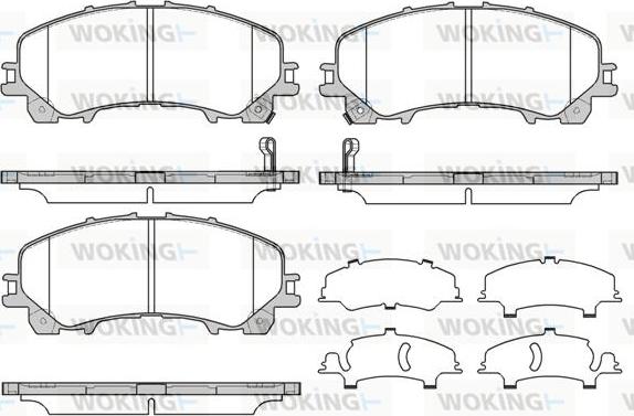 Woking P15073.12 - Тормозные колодки, дисковые, комплект autospares.lv