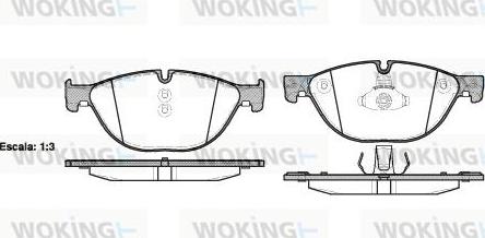 Woking P15143.00 - Тормозные колодки, дисковые, комплект autospares.lv