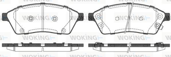 Woking P15113.00 - Тормозные колодки, дисковые, комплект autospares.lv