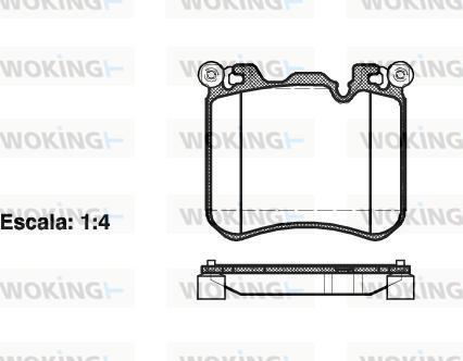 Woking P15133.00 - Тормозные колодки, дисковые, комплект autospares.lv