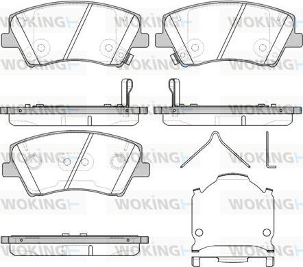 Woking P15123.04 - Тормозные колодки, дисковые, комплект autospares.lv