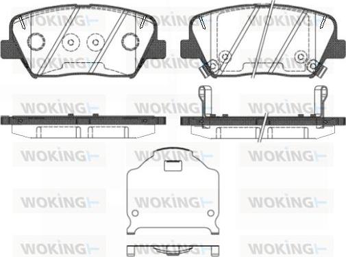 Woking P15123.02 - Тормозные колодки, дисковые, комплект autospares.lv