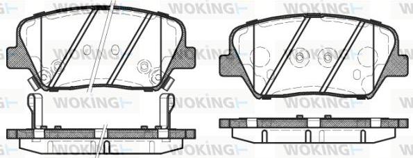 Woking P15123.12 - Тормозные колодки, дисковые, комплект autospares.lv