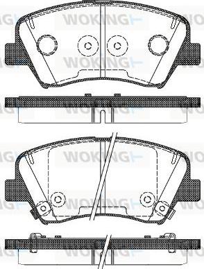 Woking P15123.32 - Тормозные колодки, дисковые, комплект autospares.lv