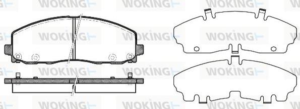 Woking P15843.04 - Тормозные колодки, дисковые, комплект autospares.lv