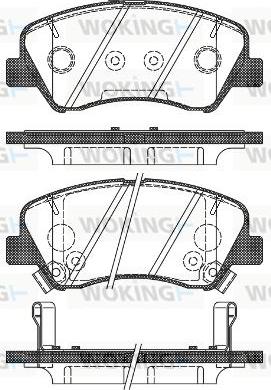 Woking P15883.02 - Тормозные колодки, дисковые, комплект autospares.lv