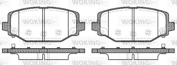 Woking P15833.04 - Тормозные колодки, дисковые, комплект autospares.lv