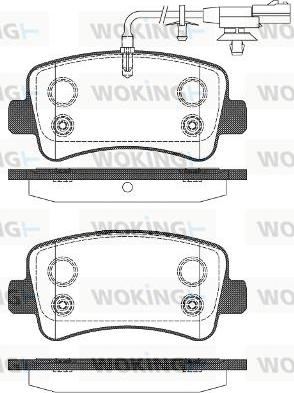 Woking P15393.11 - Тормозные колодки, дисковые, комплект autospares.lv