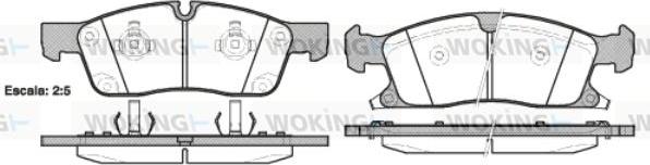 Woking P15303.02 - Тормозные колодки, дисковые, комплект autospares.lv