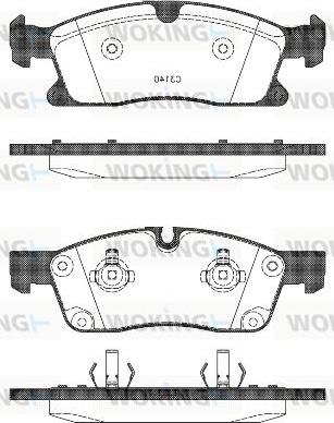 Woking P15303.10 - Тормозные колодки, дисковые, комплект autospares.lv