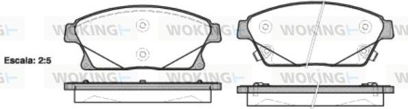 Woking P15313.02 - Тормозные колодки, дисковые, комплект autospares.lv
