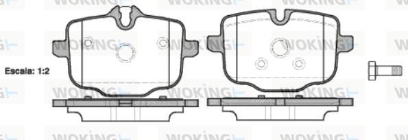 Woking P15333.00 - Тормозные колодки, дисковые, комплект autospares.lv