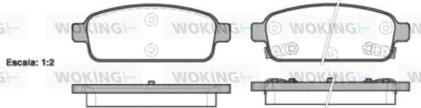 Woking P15323.02 - Тормозные колодки, дисковые, комплект autospares.lv