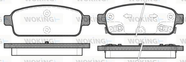 Woking P15323.12 - Тормозные колодки, дисковые, комплект autospares.lv