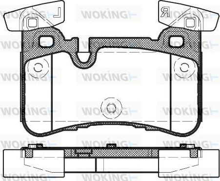 Woking P15293.00 - Тормозные колодки, дисковые, комплект autospares.lv